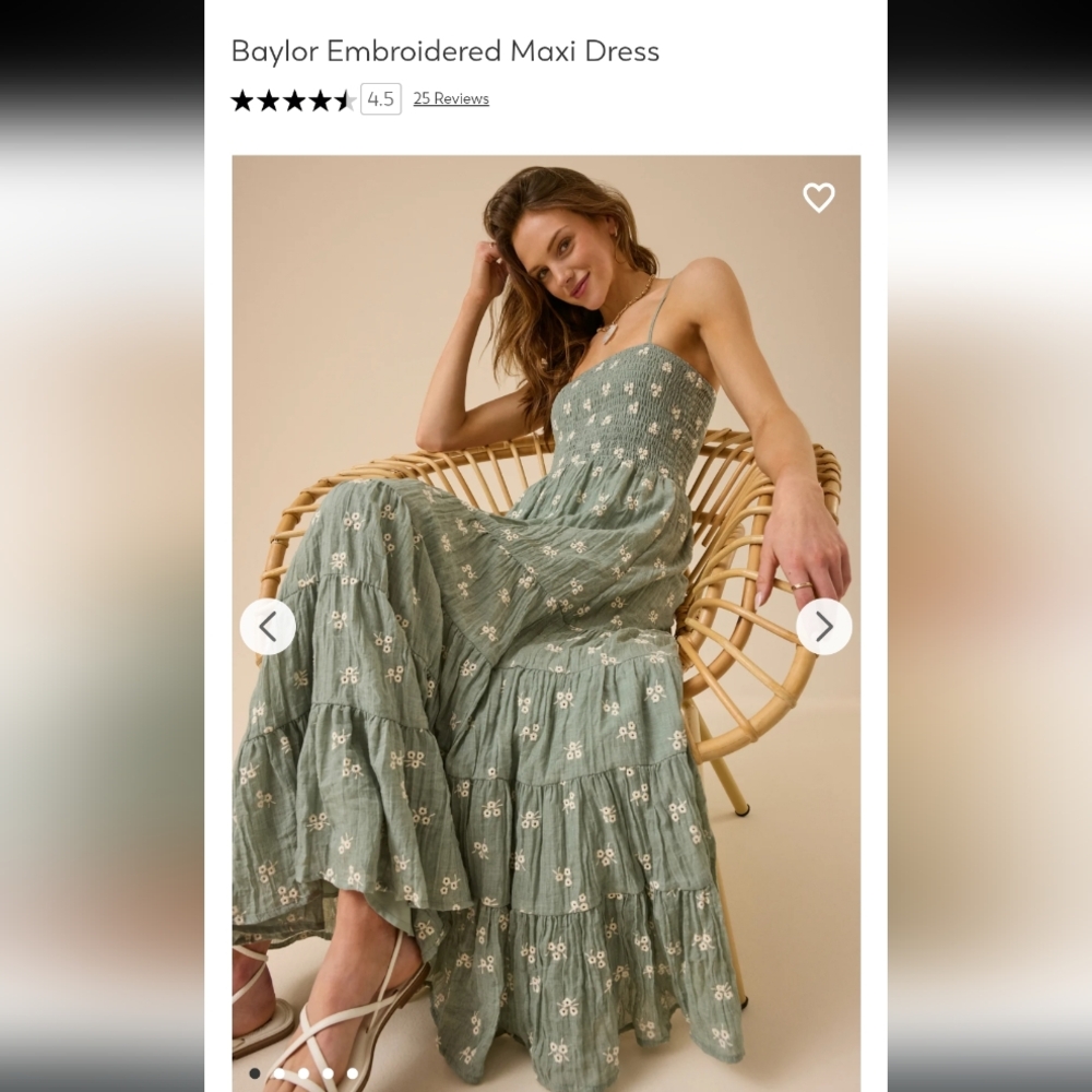 Elegant Green Floral Maxi Dress